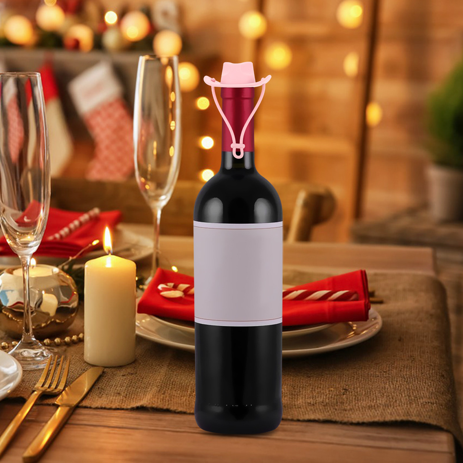 Wine Beer Hat - Reusable Silicone Cowboy Hat Bottle Stopper