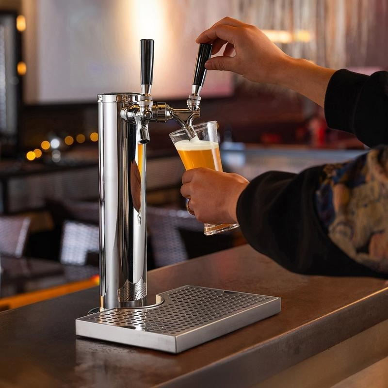 Beer Wine Kit - Kegerator Tower Kit, Dual Taps Beer