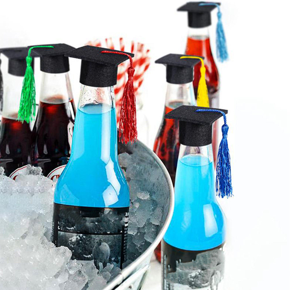 Wine Beer Hat - 5Pcs Doctoral Wine Bottle Cap Mini