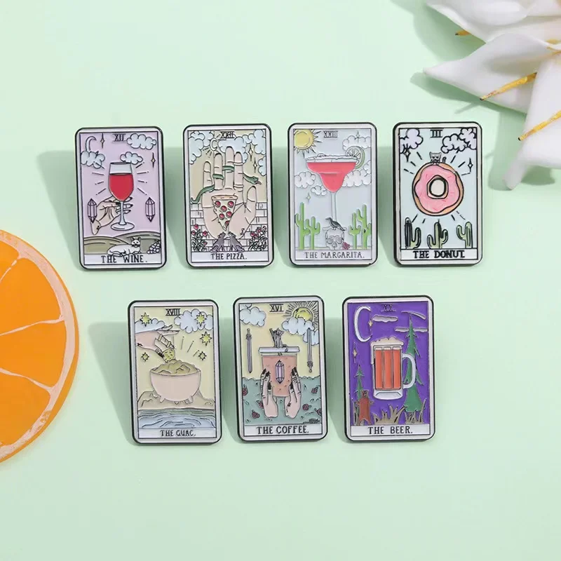 Wine Beer Hat - Custom Tarot Enamel Pins Beer Donut