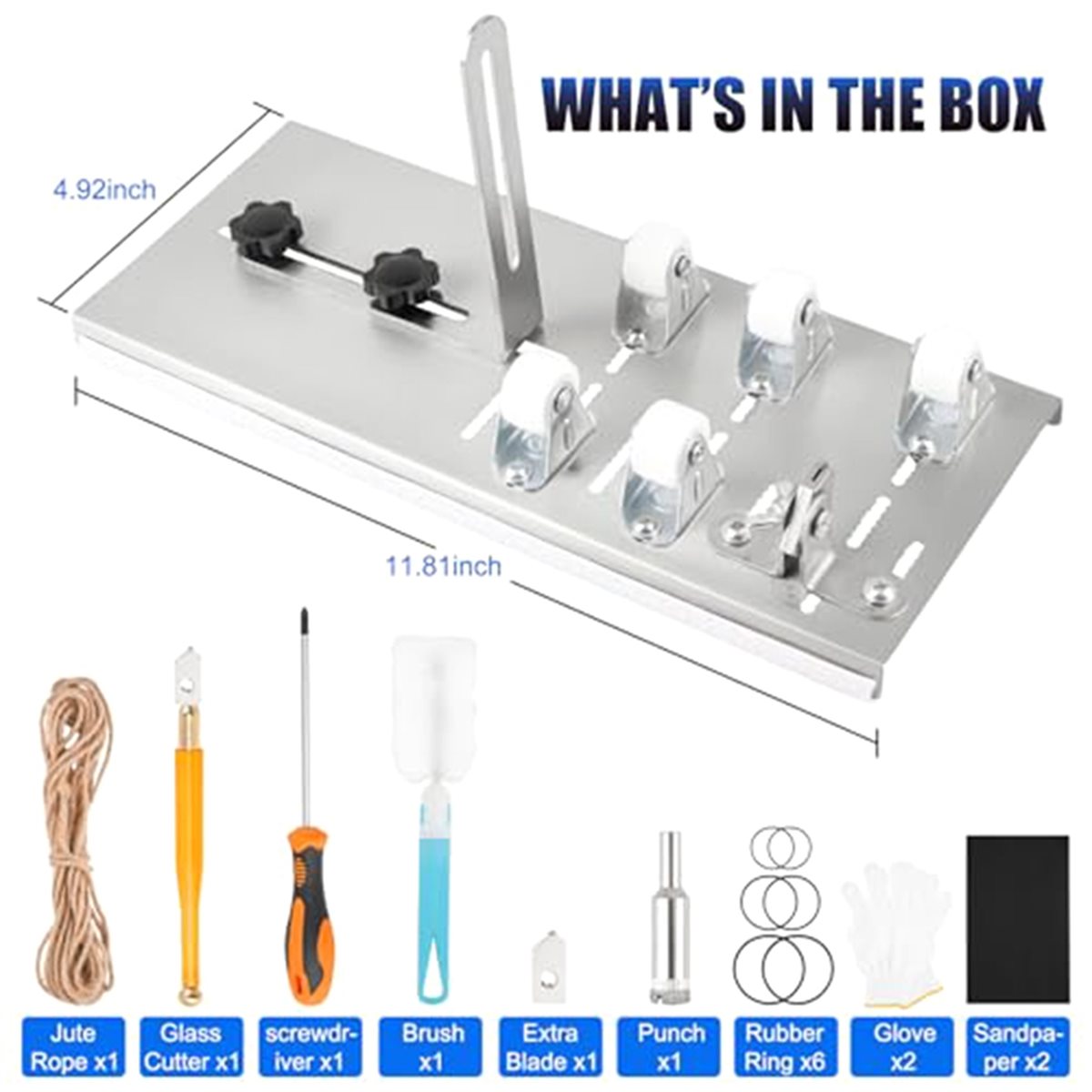 Beer Wine Kit - 16 PCS Upgraded Glass Bottle Cutter