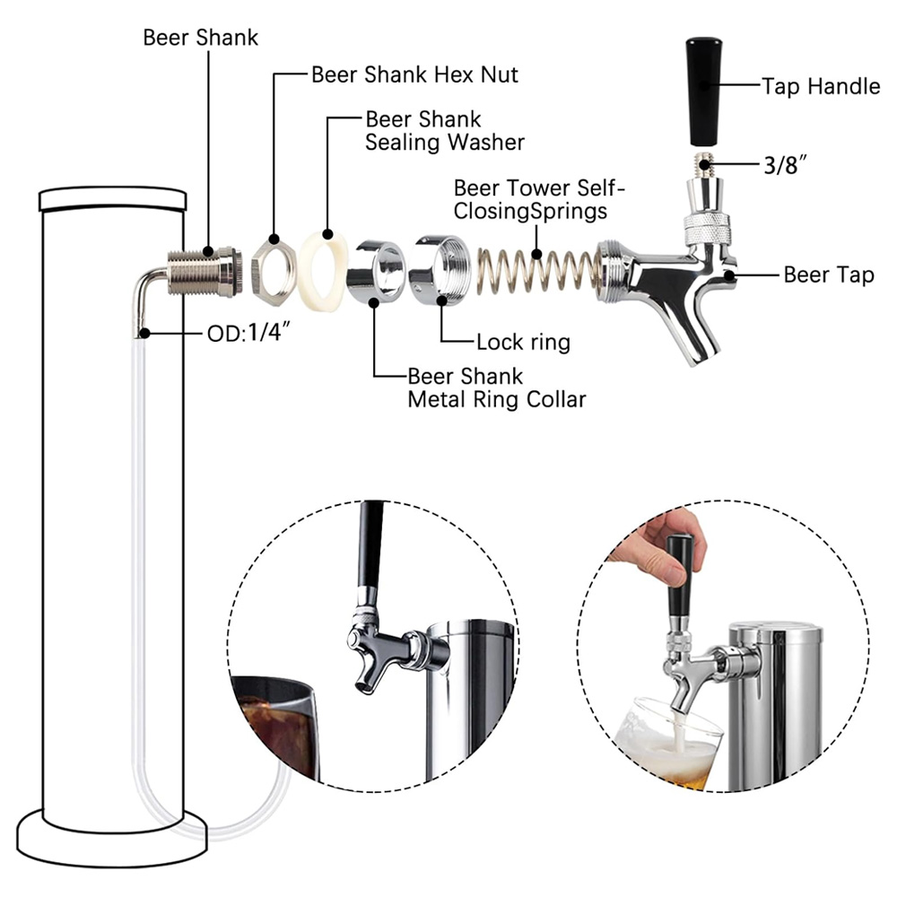 Draft Beer Faucet, Chrome Plat - Wine To Beer review and price