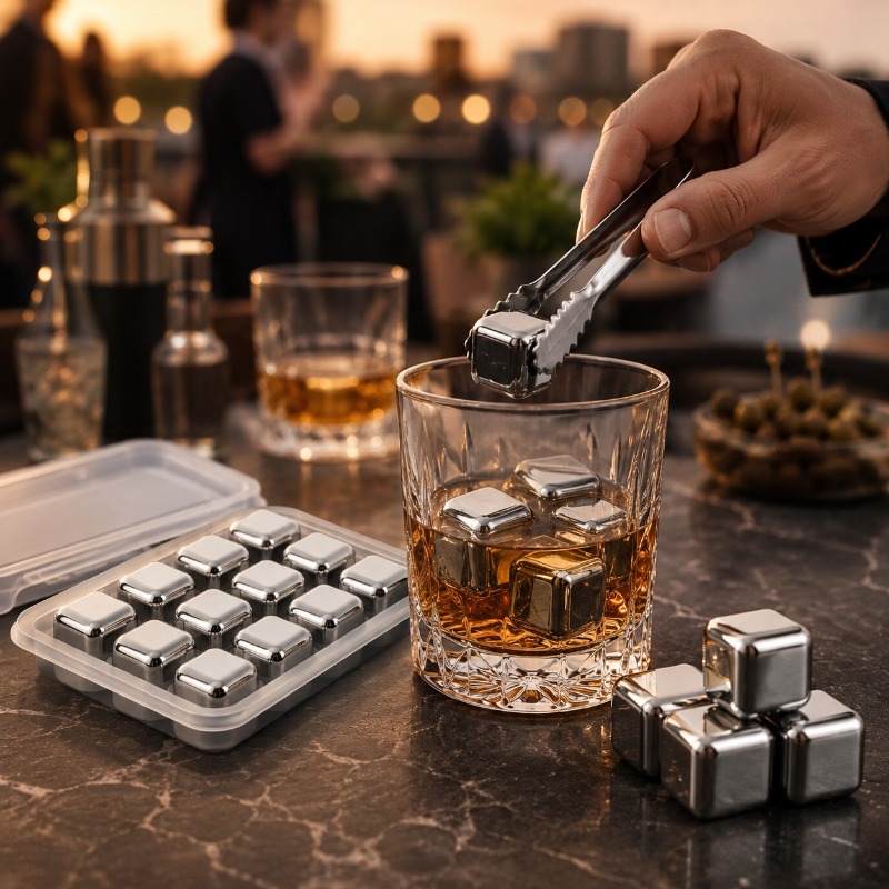 4/6/8/12pcs Stainless Steel Ic - Beer Wine Reus review and price