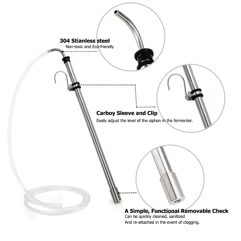Stainless Steel Beer Siphon Wi - Beer Wine Kit review and price