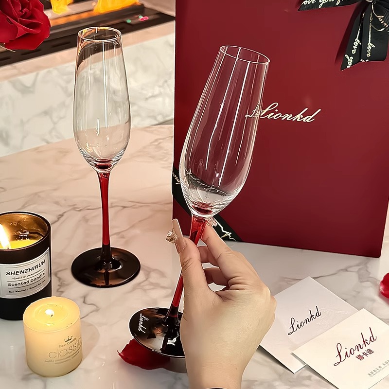 HYS high-end gift champagne cu - Wine Glass Set Crystal review and price