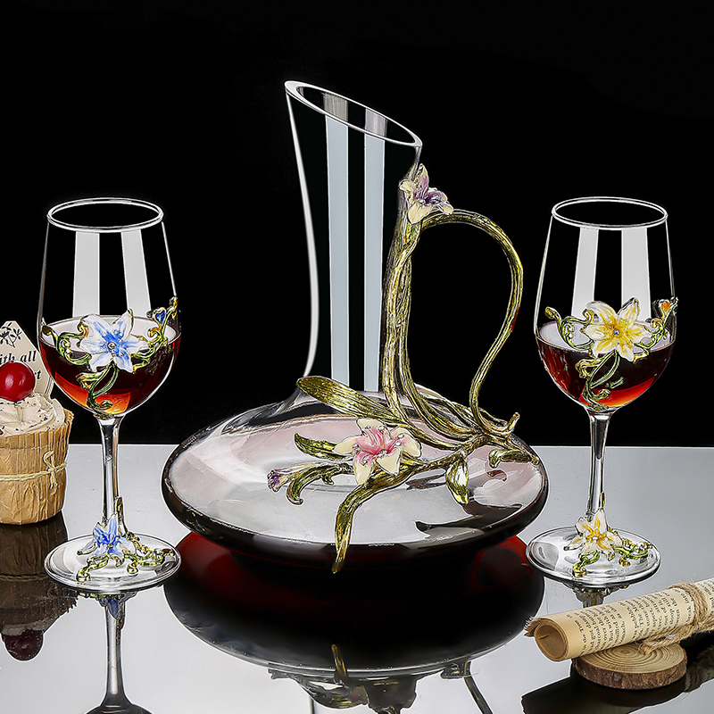 Enamel Crystal Vintage Goblet  - Wine Glass Set Crystal review and price