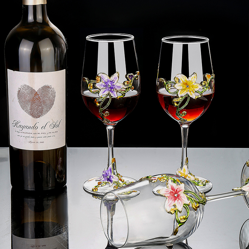 Enamel Crystal Vintage Goblet  - Wine Glass Set Crystal review and price