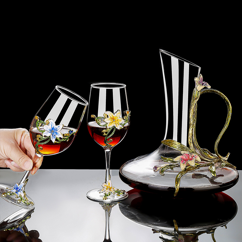 Enamel Crystal Vintage Goblet  - Wine Glass Set Crystal review and price