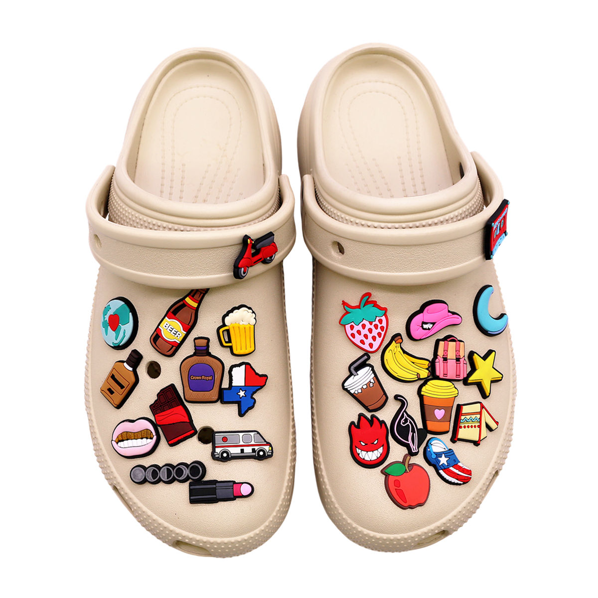 1 Pcs Novelty Shoe Charms Acce - Wine Beer Hat review and price