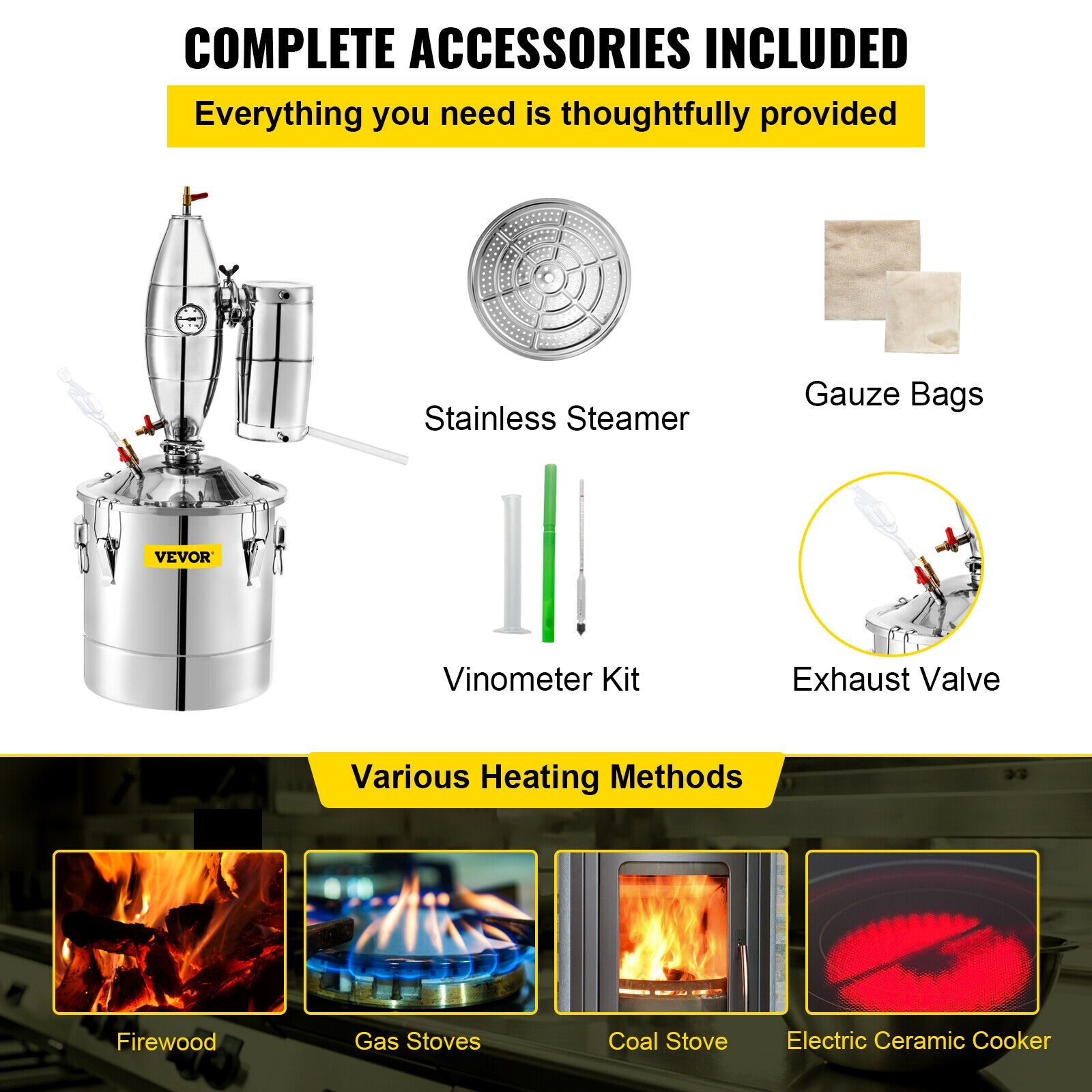 SucceBuy 20L-70L Alcohol Disti - Beer Wine Kit review and price